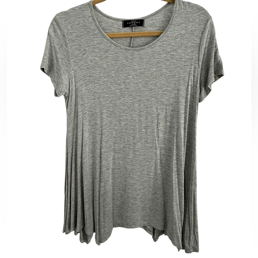 Made By Johnny Gray Tunic Top Size Large Minimalist Neutral